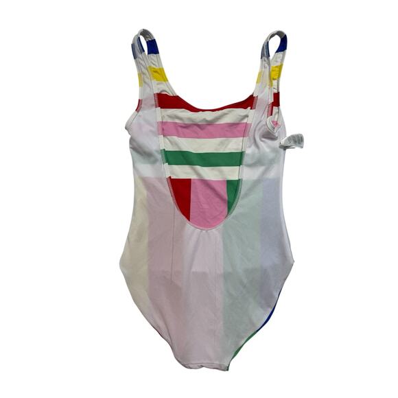 ONIA Kelly Rainbow Stripe One Piece Bathing Swim Suit Size Small Womens Scoop - Picture 6 of 8